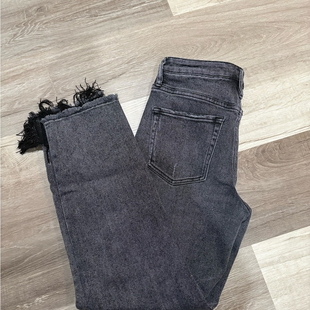 Dear John Charcoal Frayed Hem Jeans
